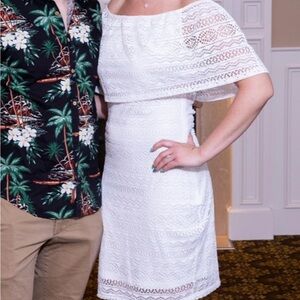 Elegant White Lace Dress